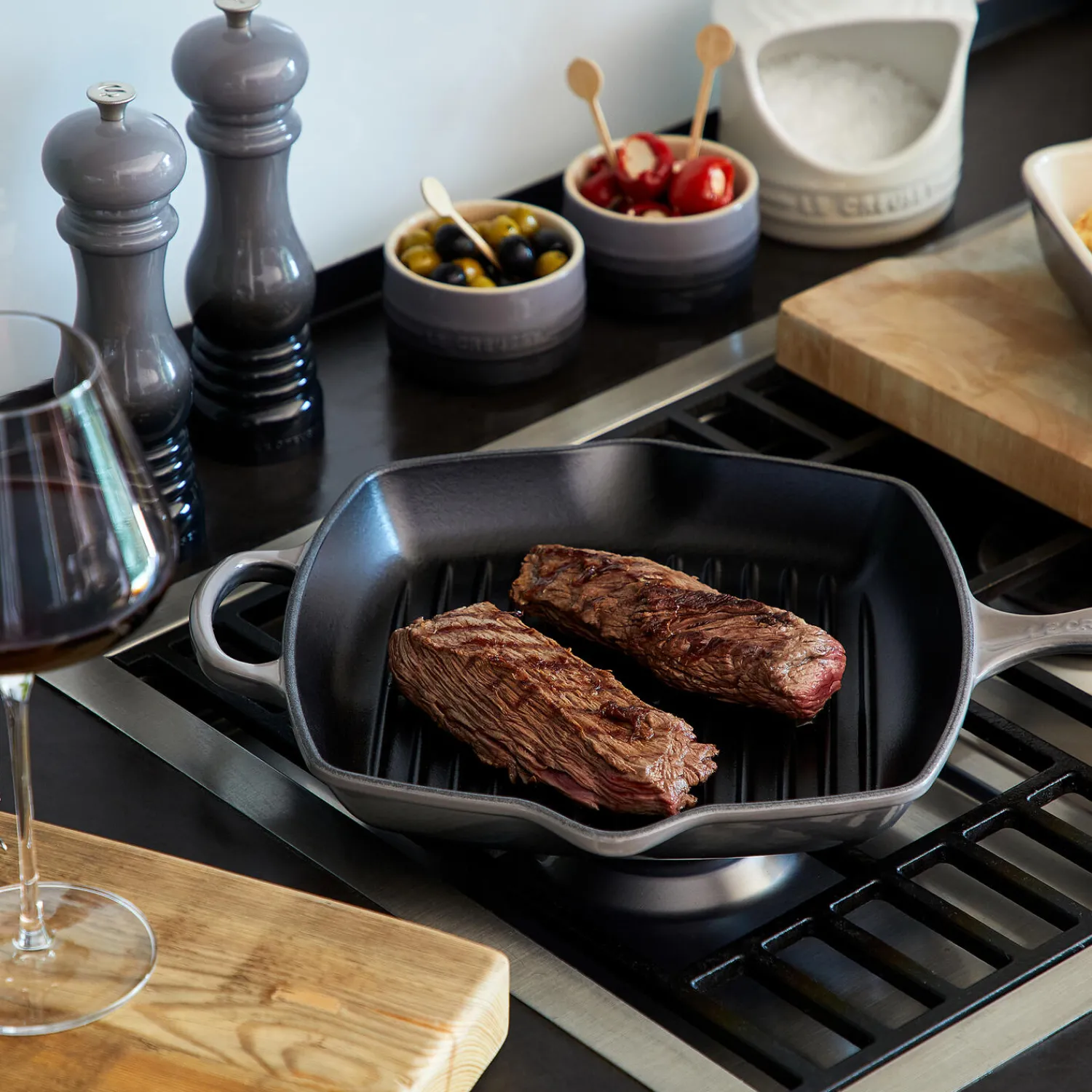 Le Creuset Gryder & Pander-Signature Kvadratisk grillpande,