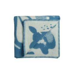 Røros Tweed Plaider-SKOGBUNN Half Size Throw, blue/natural