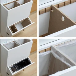 DesignLife Affaldssortering * SORTED Premium Tall affaldssortering, white/RAL 9010