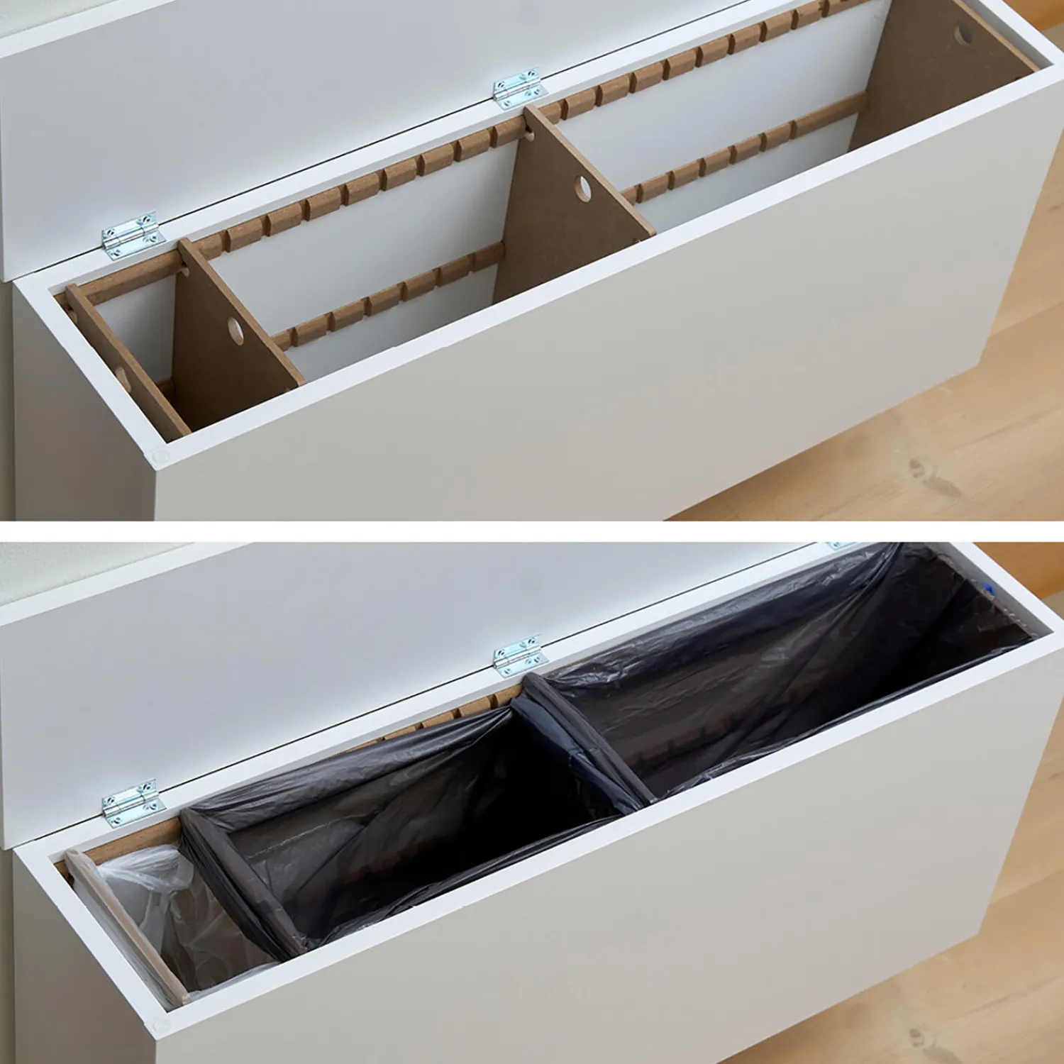 DesignLife Affaldssortering-SORTED Premium Wide affaldssortering, white/RAL 9010