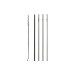 Stelton Barudstyr-genanvendelige sugerør 4 stk., steel