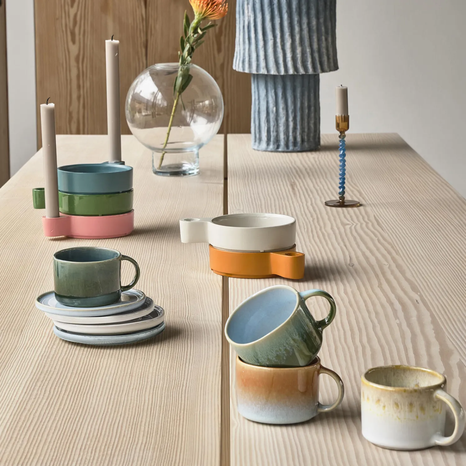 Villa Collection Kopper & Krus * Styles espressokop 2 stk., grøn/blå