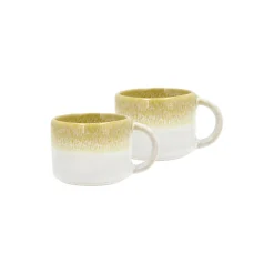 Villa Collection Kopper & Krus-Styles espressokop 2 stk., gul/creme