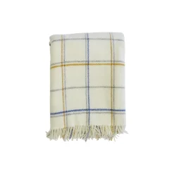 Klippan Yllefabrik Plaider-Tartan plaid, off-white/mustard