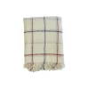 Klippan Yllefabrik Plaider-Tartan plaid, off-white/red stripe