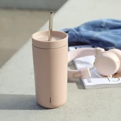 Stelton To Go * To Go Sip termokop med sugerør, heather