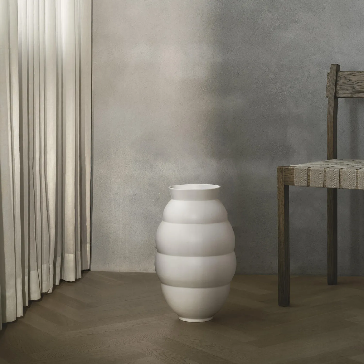 Knabstrup Keramik Vaser-Tortus Archie vase No 5, white