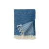 Klippan Yllefabrik Plaider-Velvet uld plaid, petrol