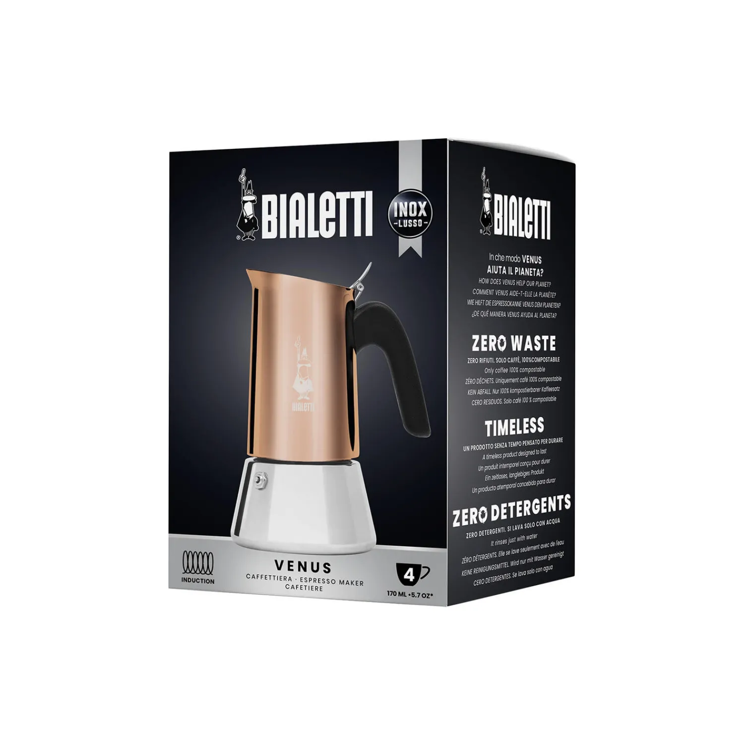 Bialetti Kaffe- & Teudstyr * Venus espressokande 4 kopper,