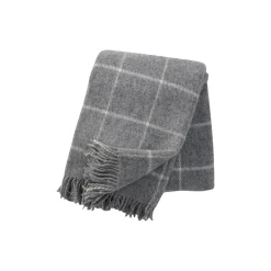 Klippan Yllefabrik Plaider * Vinga uld plaid, light grey