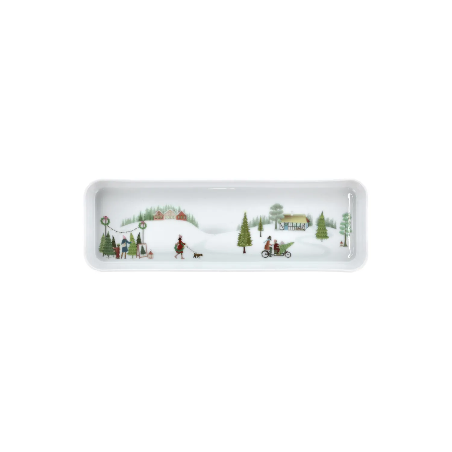Pillivuyt Skåle & Fade-Vinter rektangulært fad 36 cm