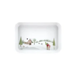 Pillivuyt Skåle & Fade * Vinter rektangulært fad 18 cm