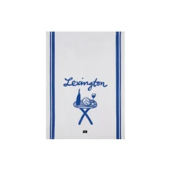 Lexington Køkkentekstiler-Viskestykke i økologisk bomuldstwill med print, white/blue
