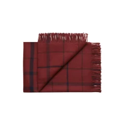 Silkeborg Uldspinderi Plaider-Warp and Weft plaid, 02102 embrace - beetroot/midnight