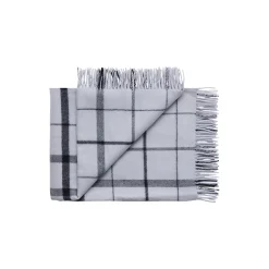 Silkeborg Uldspinderi Plaider * Warp and Weft plaid, 02105 stable - concrete/midnight