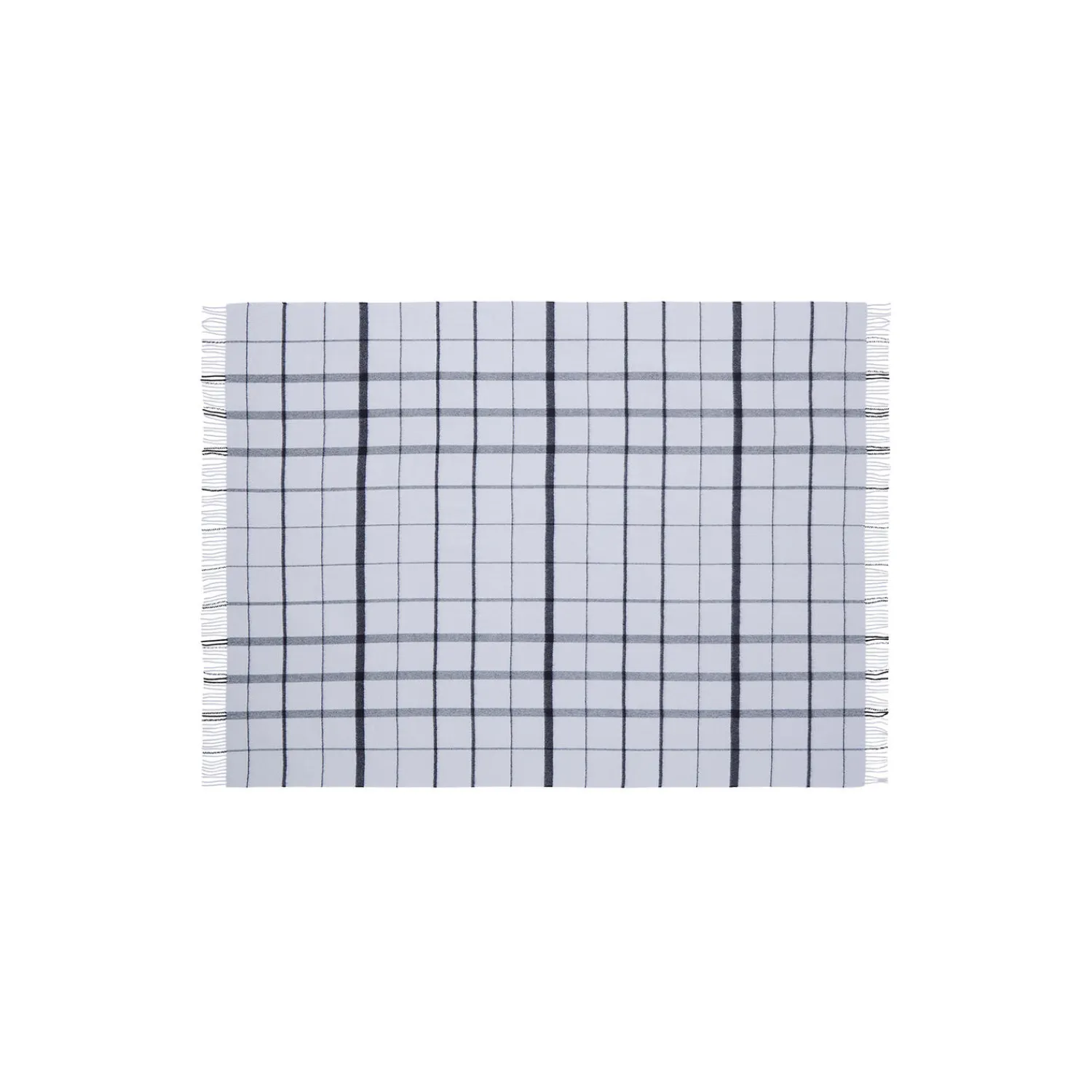 Silkeborg Uldspinderi Plaider * Warp and Weft plaid, 02105 stable - concrete/midnight