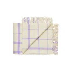 Silkeborg Uldspinderi Plaider * Warp and Weft plaid, 02106 vibrant - raw white/lilac