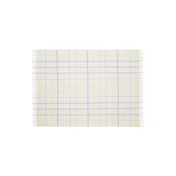 Silkeborg Uldspinderi Plaider * Warp and Weft plaid, 02106 vibrant - raw white/lilac