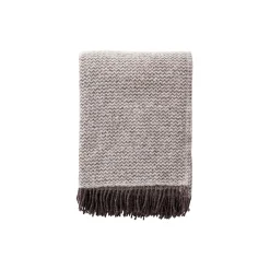 Klippan Yllefabrik Plaider-Wave plaid, natural brown