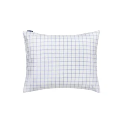Lexington Sengetøj-White/Blue Check Lyocell/Cotton Oxford Pillowcase, white/blue