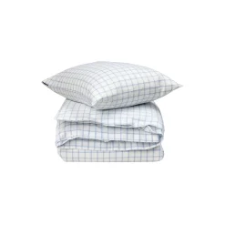 Lexington Sengetøj * White/Blue Check Lyocell/Cotton Oxford Bed Set, white/blue
