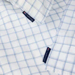 Lexington Sengetøj * White/Blue Check Lyocell/Cotton Oxford Bed Set, white/blue