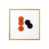MOTARASU Plakater & Rammer-WOOD WORKS 4 black & red print