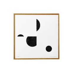 MOTARASU Plakater & Rammer-WOOD WORKS cut black print