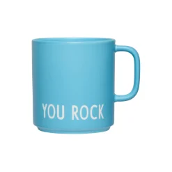 Design Letters Kopper & Krus * YOU ROCK favoritkop med hank, blue